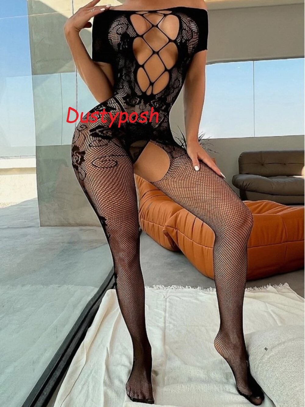 Sexy Lace Body Stocking Fishnet Open Bust Cosplay Coverup Lingerie Crotchless